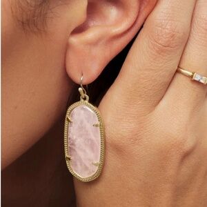 Kendra Scott Pink & Gold Earrings